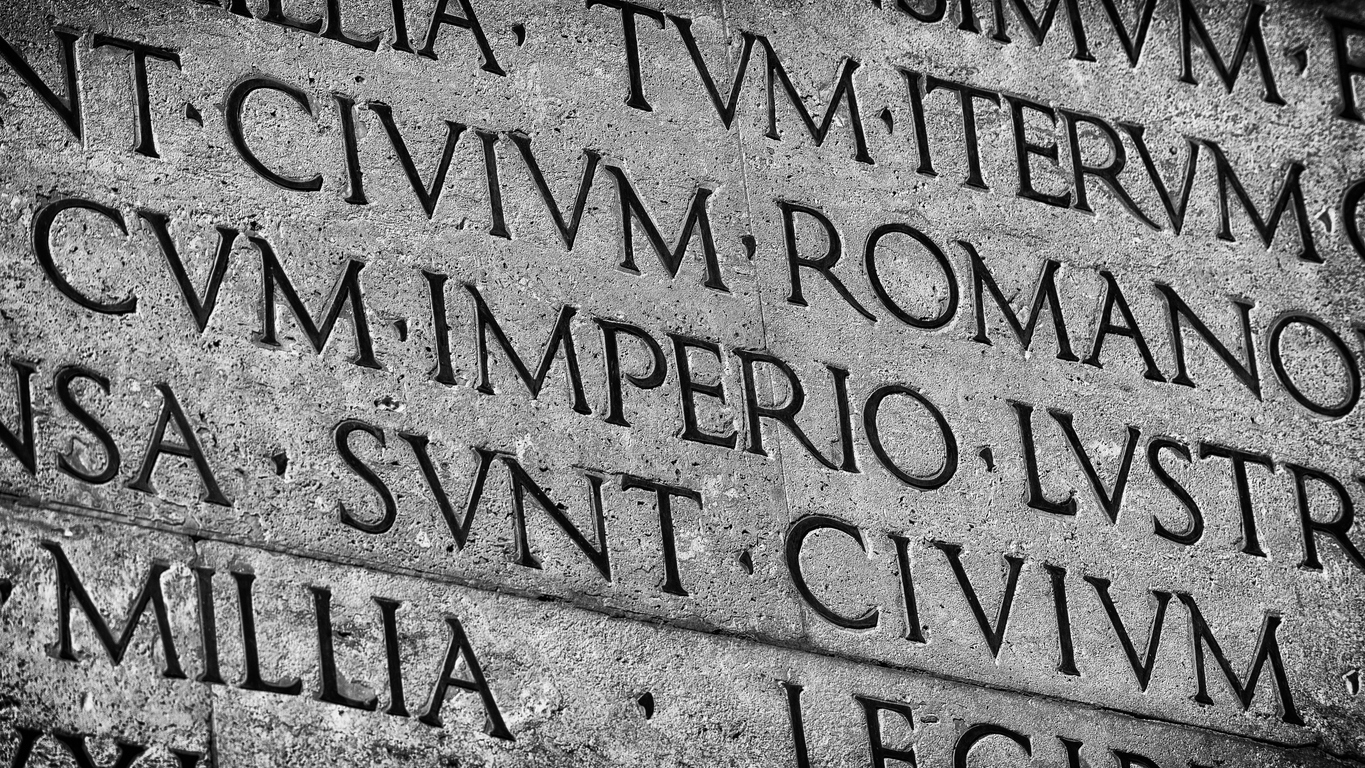 Latin ancient language and classical education (Black and White)